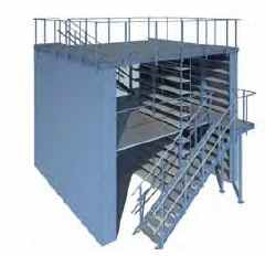 entreplanta metalica con barandilla 