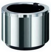 jardinera redonda acero inoxidable y riego