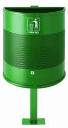 papelera de exterior metalica basculante